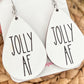 SALE: Jolly AF White Wood Earrings - ONLY ONE LEFT (SLIGHT DEFECT)