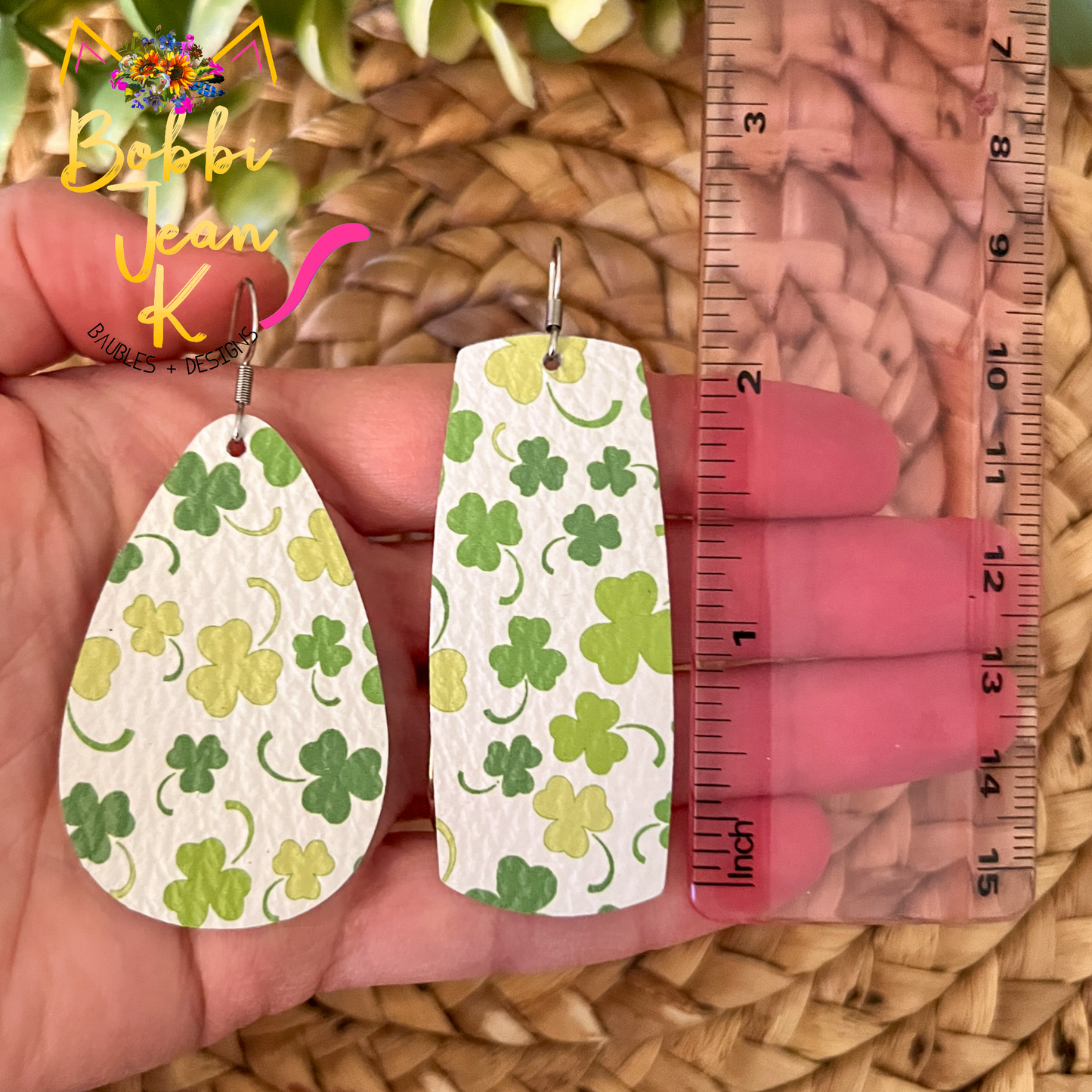 St. Patty's Day Clover Leather Earrings: Choose From 2 Styles - LAST CHANCE