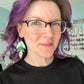 Cascading Shamrock Cork on Leather Earrings: Choose From 2 Colors - LAST CHANCE