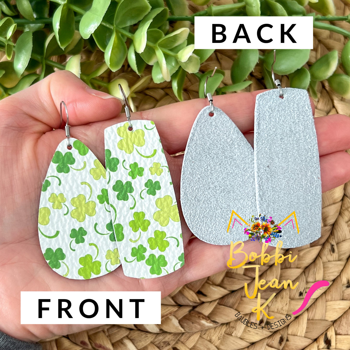 St. Patty's Day Clover Leather Earrings: Choose From 2 Styles - LAST CHANCE