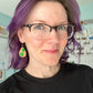 Clover Teardrop Hand Painted Wood Earrings: Choose From 2 Styles