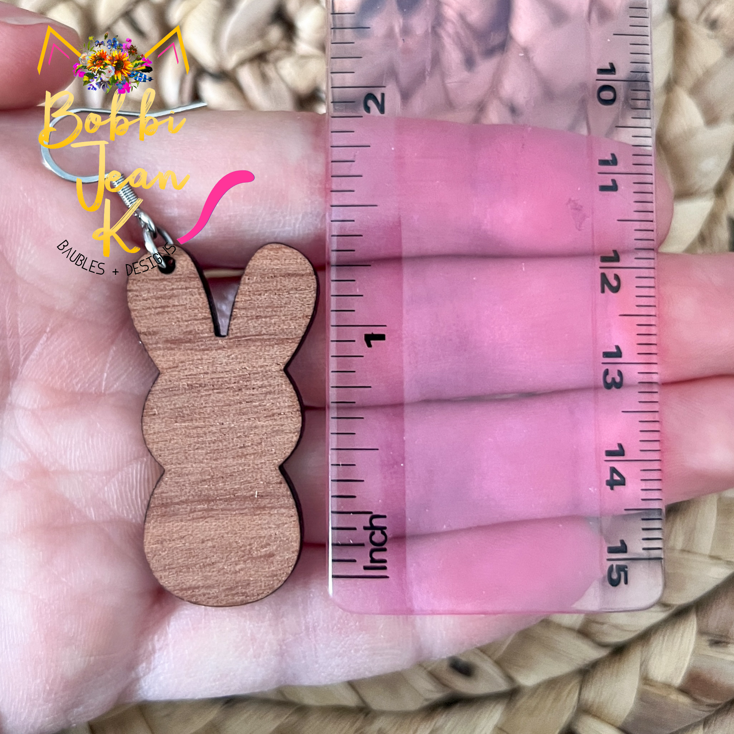 Wood Bunny Earrings - LAST CHANCE - DESIGN BEING DISCONTINUED