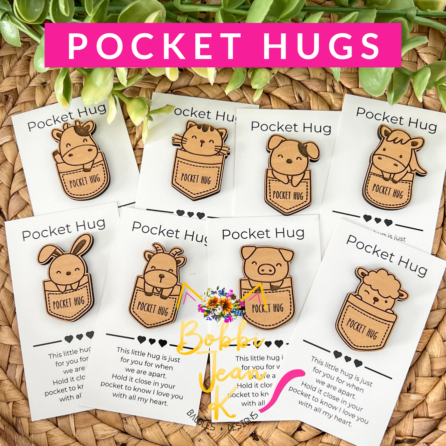 Pocket Hugs: Choose from 8 Animal Options