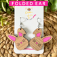 Hand Painted Bunny Wood Earrings: Choose From 3 Styles