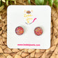 Fireball Faux Druzy Studs 12mm: Choose Silver or Gold Settings - ONE PAIR LEFT
