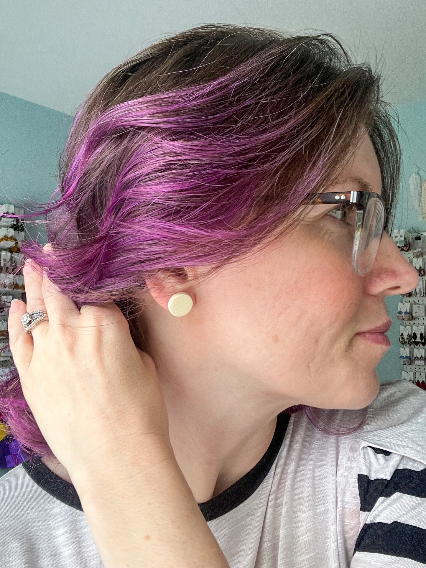 Solid Clay "Coin" Studs: Choose From 3 Colors