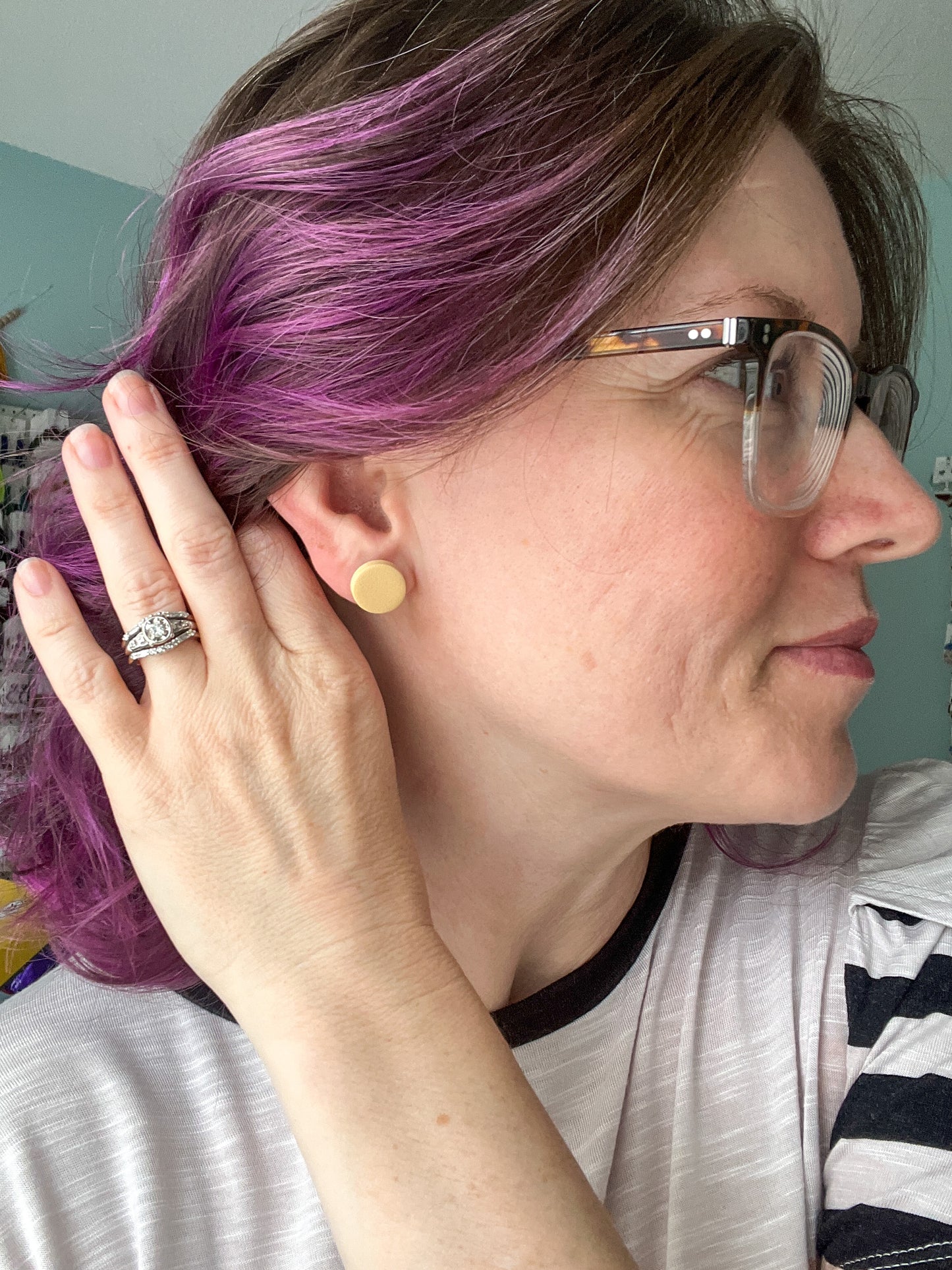 Solid Clay "Coin" Studs: Choose From 3 Colors