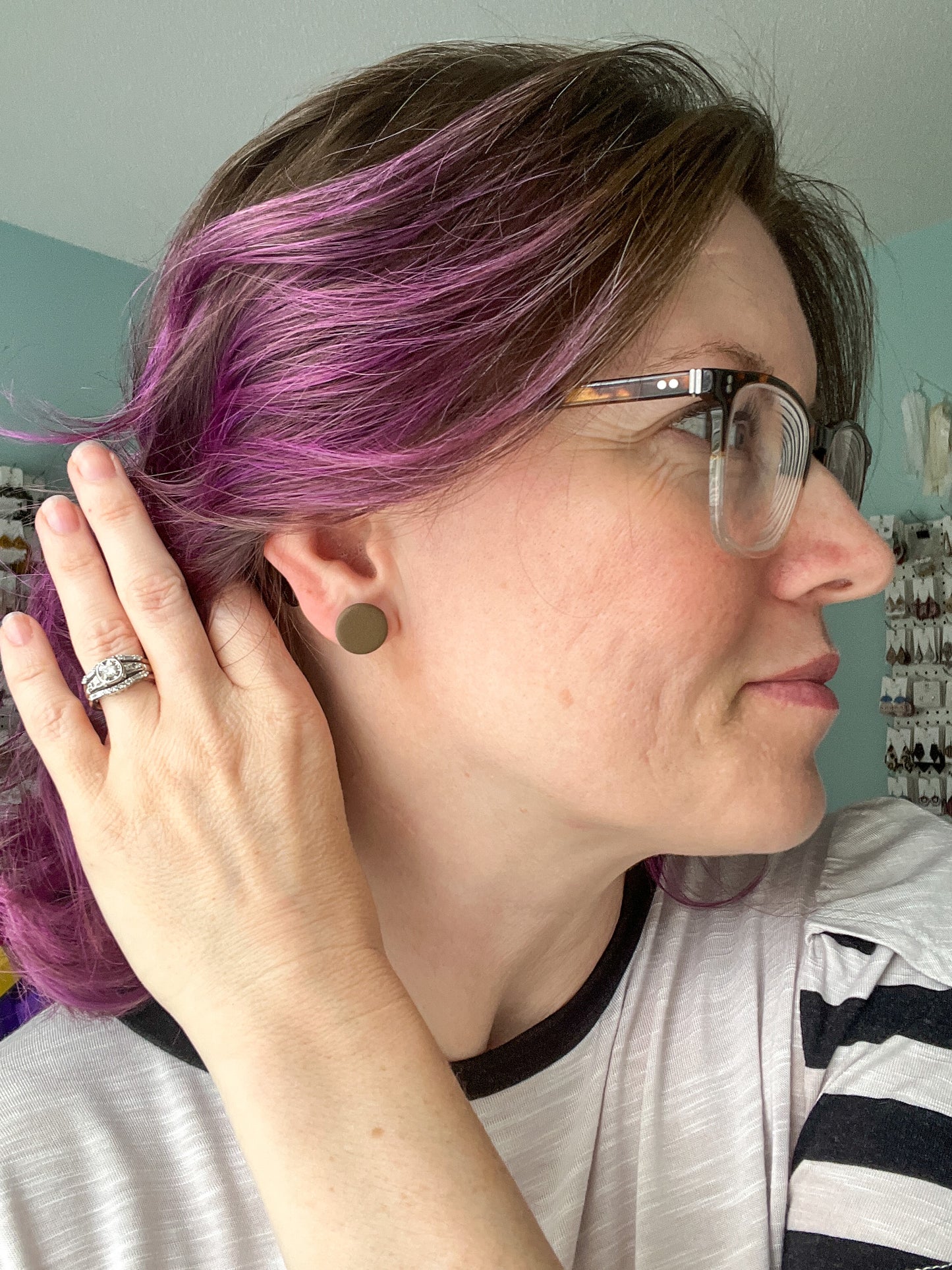 Solid Clay "Coin" Studs: Choose From 3 Colors