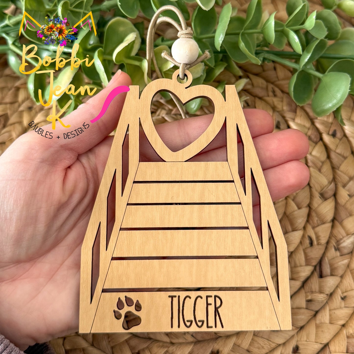 Dog & Cat Pet "See You at the Rainbow Bridge" Wood Story Ornament - Option to Personalize