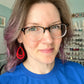 Teardrop Dyed Wood Earrings: Choose From 3 Colors