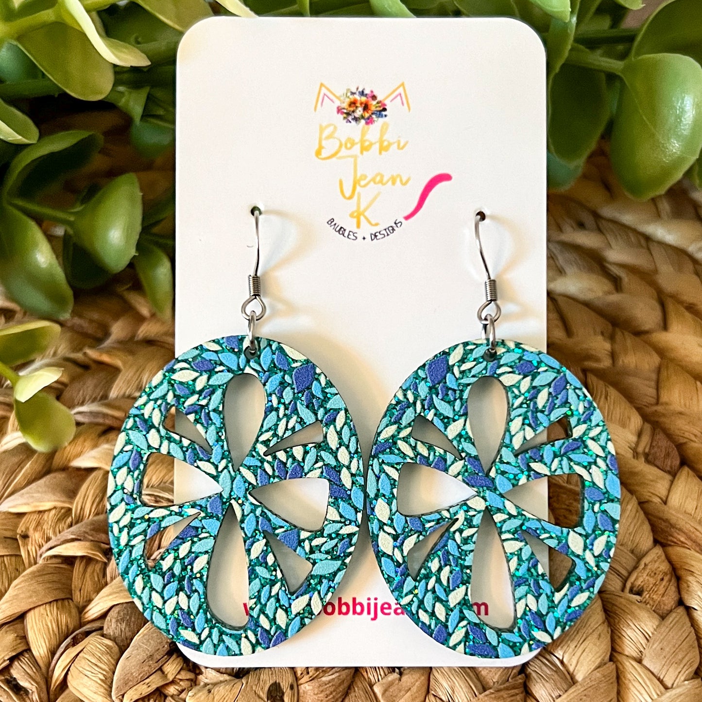 Summer Speckles Glittered Double-Sided Acrylic Earrings: Choose from 2 Styles - LAST CHANCE