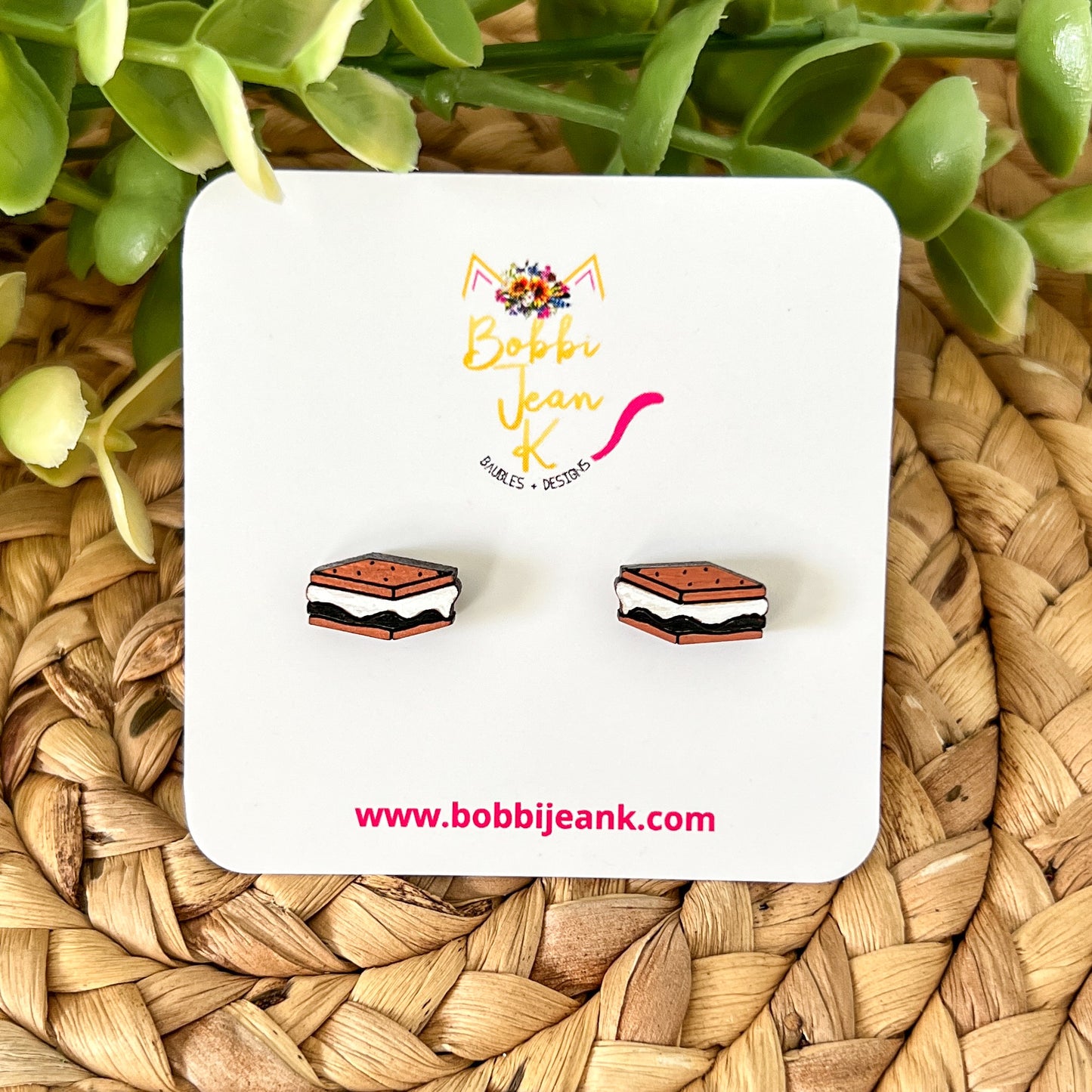 S'Mores Hand Painted Wood Studs