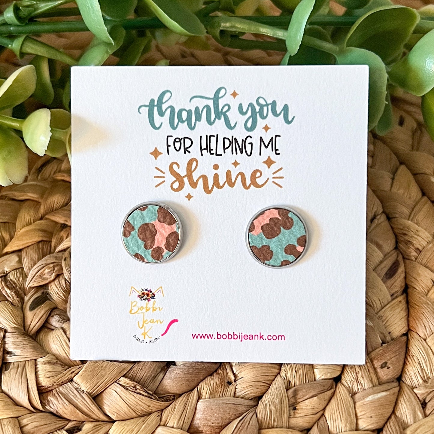 Thank You For Helping Me Shine Earring & Stud Card