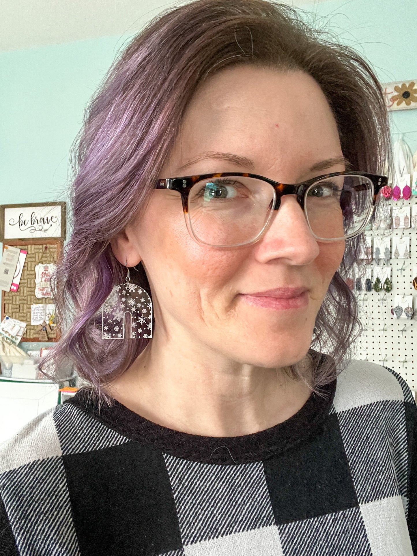 Snowflake Clear Acrylic Earrings: Choose From 3 Shape Options