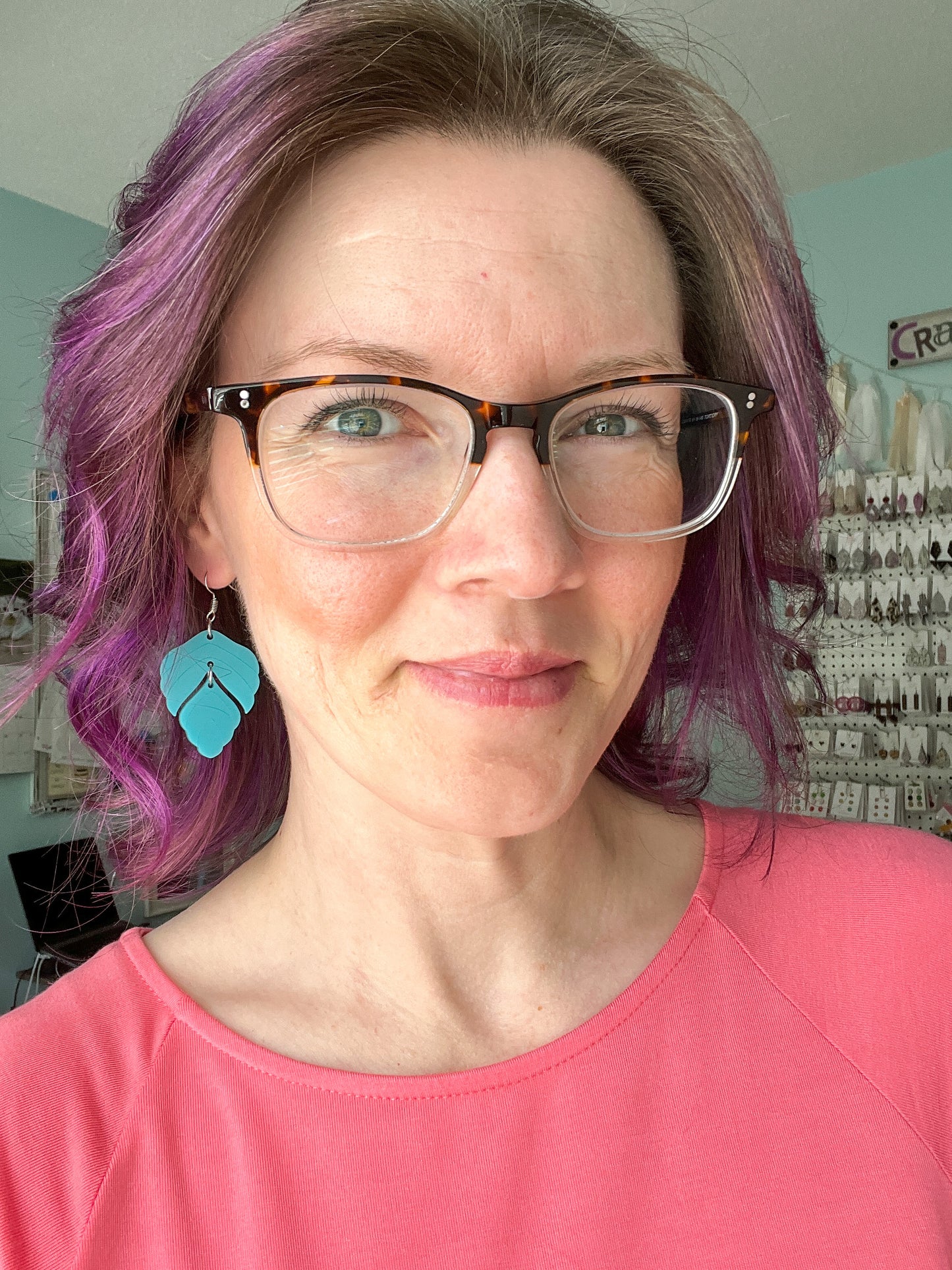 Foliage Dangle Acrylic Earrings: Choose From 3 Color Options
