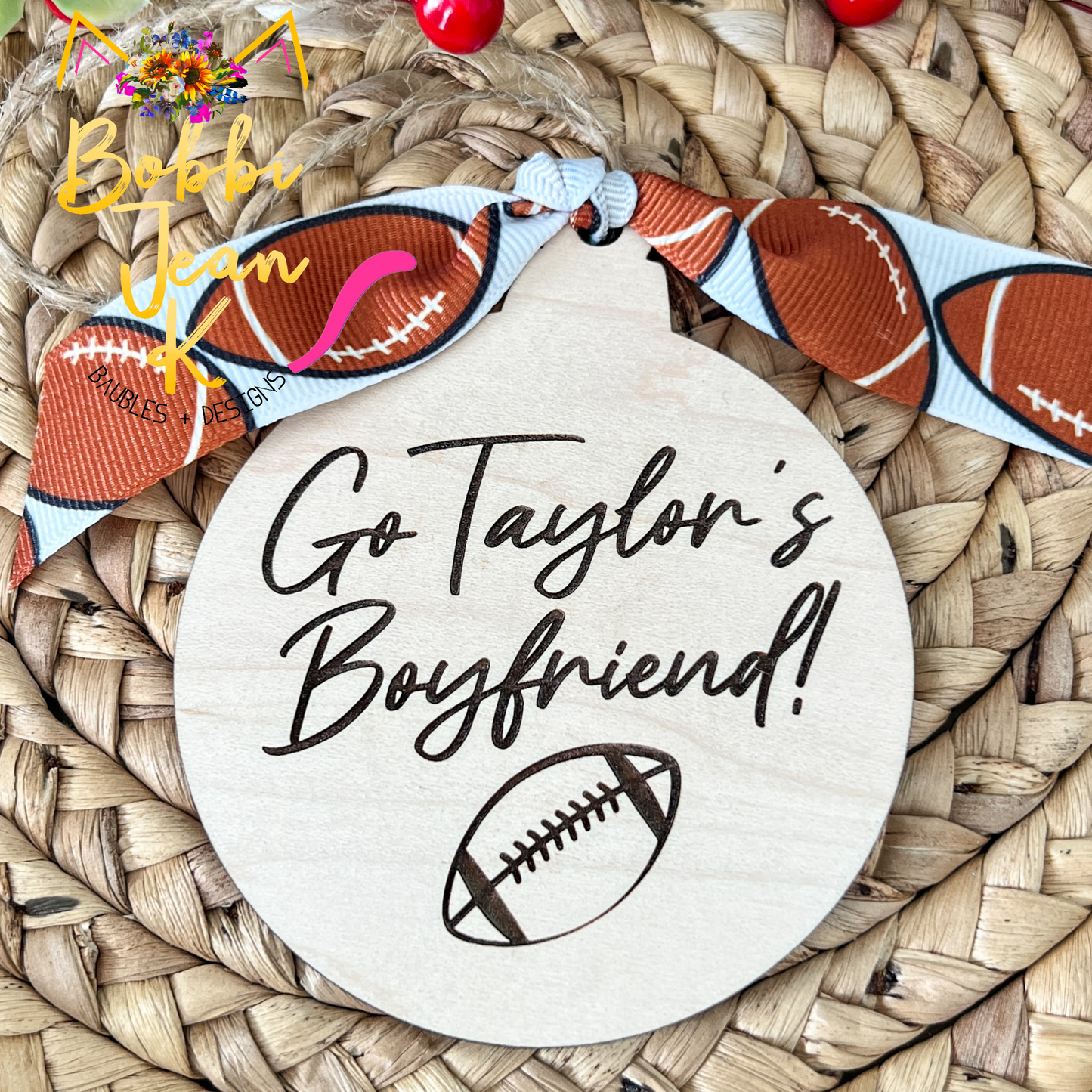 Go T's Boyfriend Wood Ornament