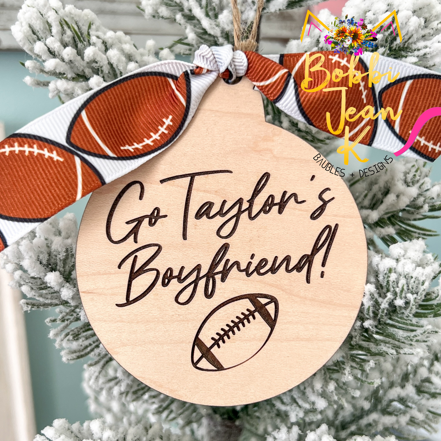 Go T's Boyfriend Wood Ornament