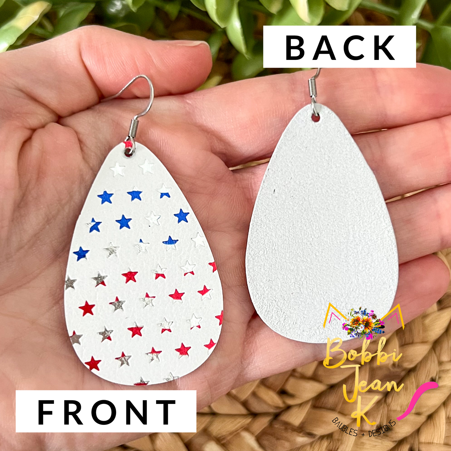 Metallic Stars Leather Earrings: Choose From 2 Styles - LAST CHANCE