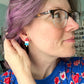 Hand Painted Patriotic Wood Popsicle Earrings: Choose From Dangle or Stud