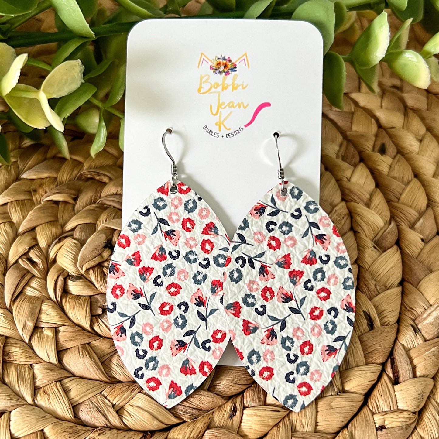 Leopard Kisses Leather Earrings: Choose From 2 Styles -LAST CHANCE