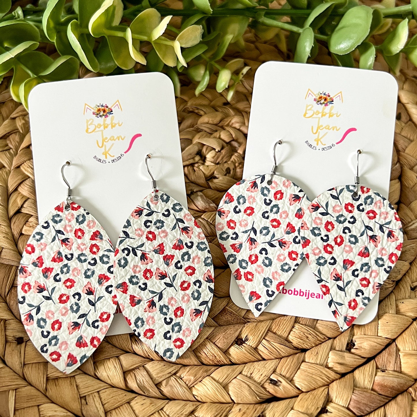 Leopard Kisses Leather Earrings: Choose From 2 Styles -LAST CHANCE