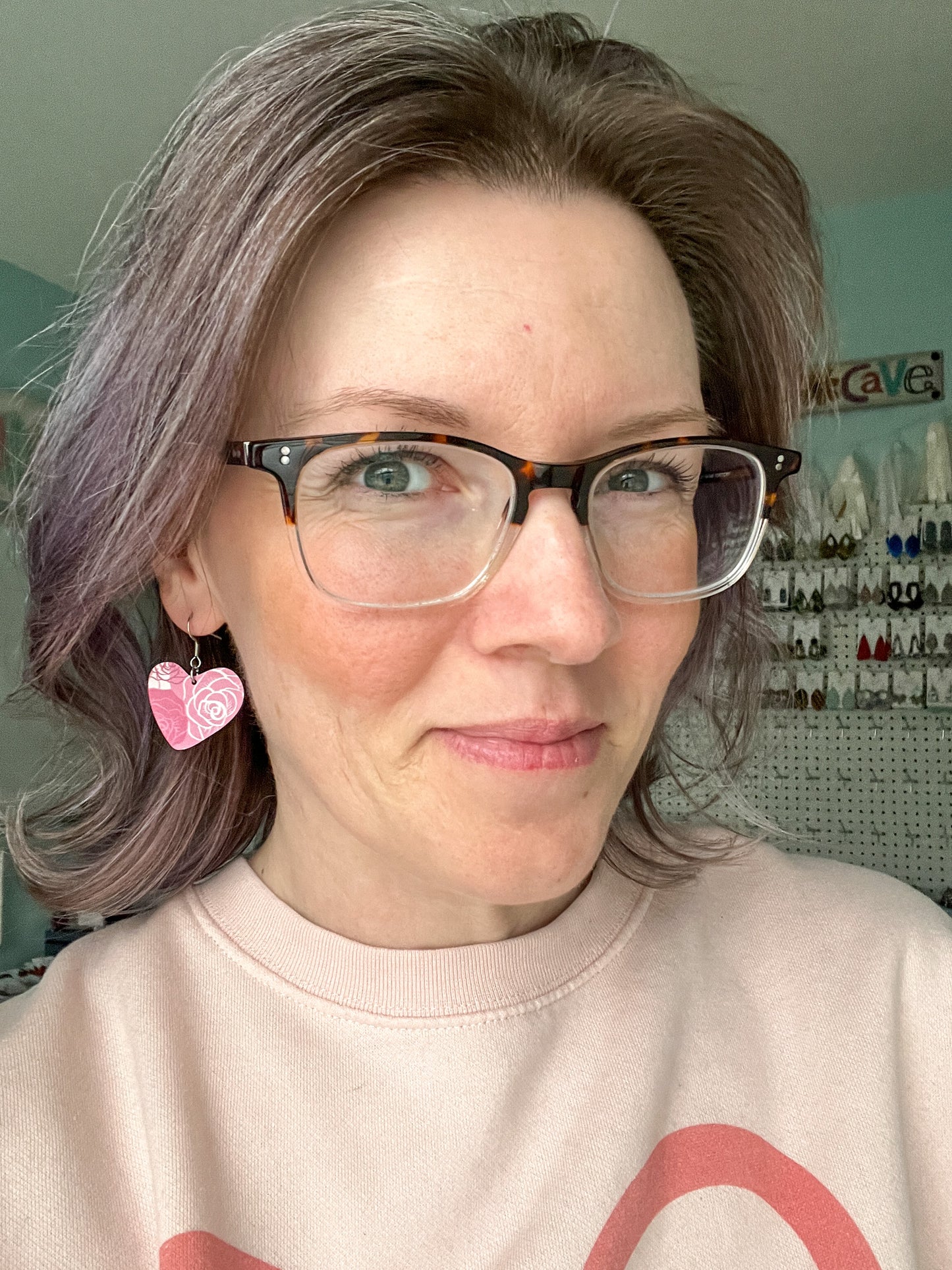 Roses Wood Heart Earrings: Choose From 3 Styles