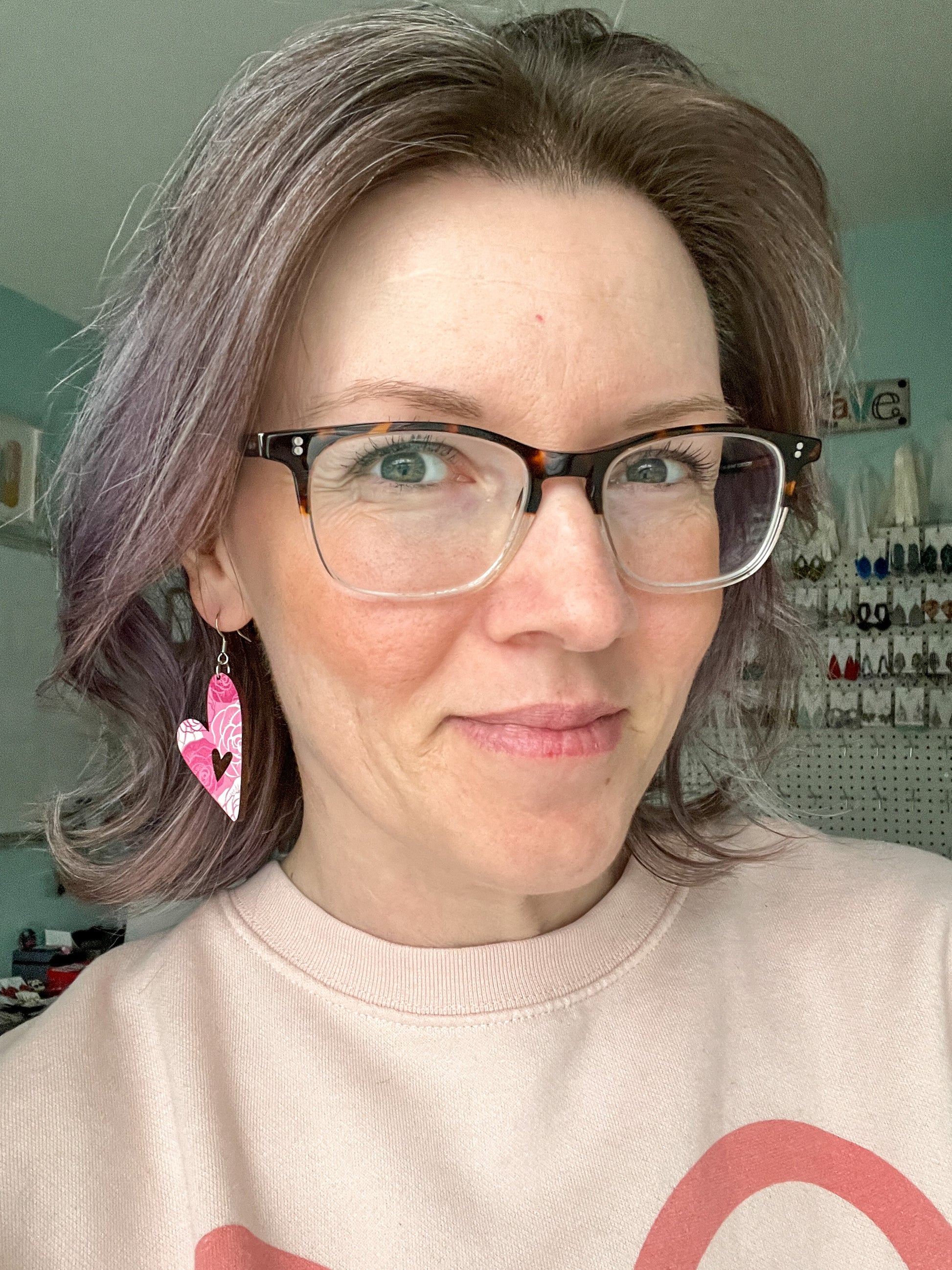 Roses Wood Heart Earrings: Choose From 3 Styles