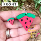 Hand Painted Watermelon Wood Earrings: Choose From Dangle or Stud