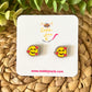 Hand Painted Heart Face Wood Studs: Choose From 3 Designs