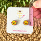 Hand Painted Heart Face Wood Studs: Choose From 3 Designs