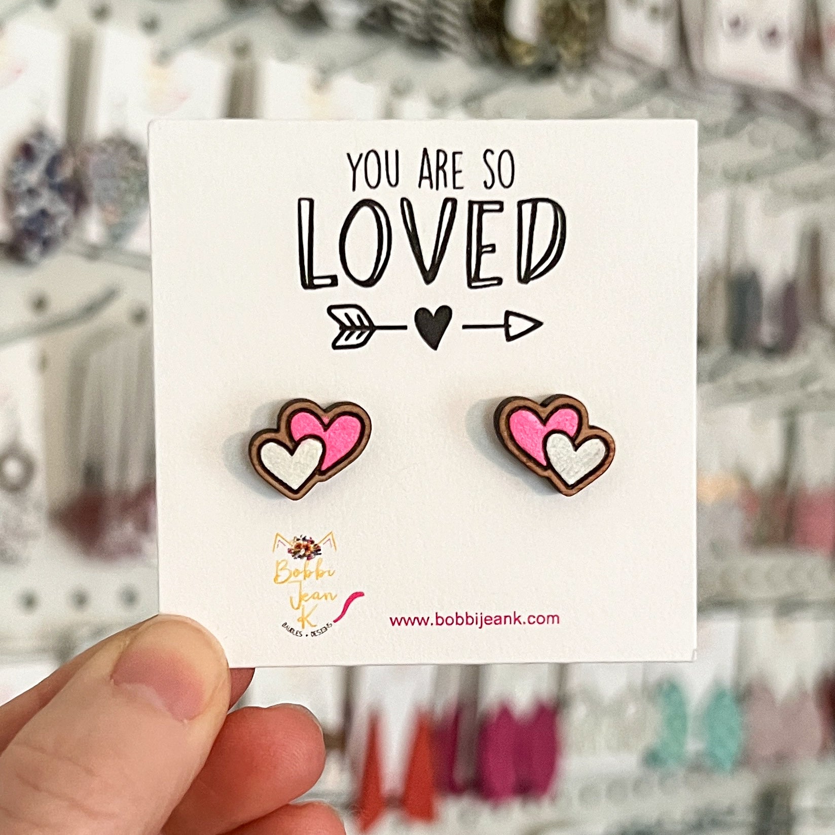 You Are So Loved Earring & Stud Card Add-On for Gift-Giving