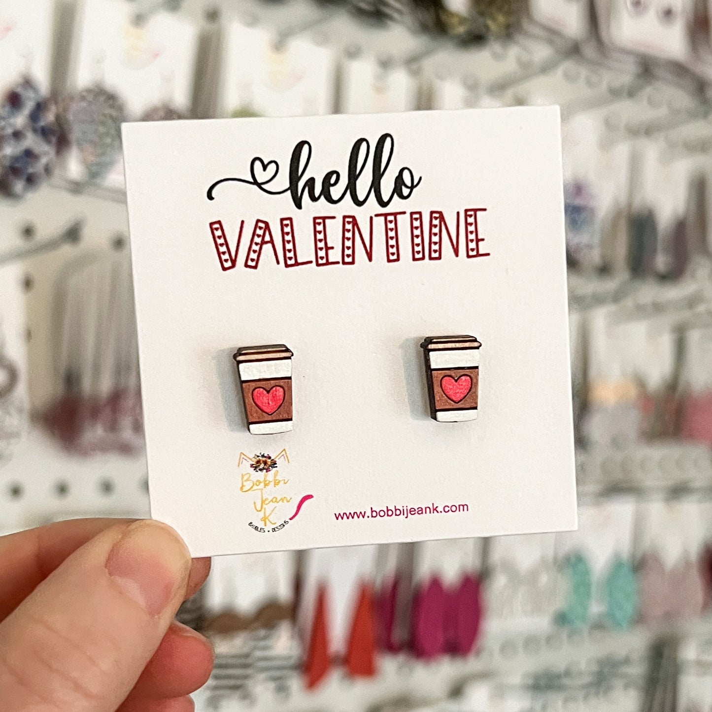 Hello Valentine Earring & Stud Card Add-On for Gift-Giving