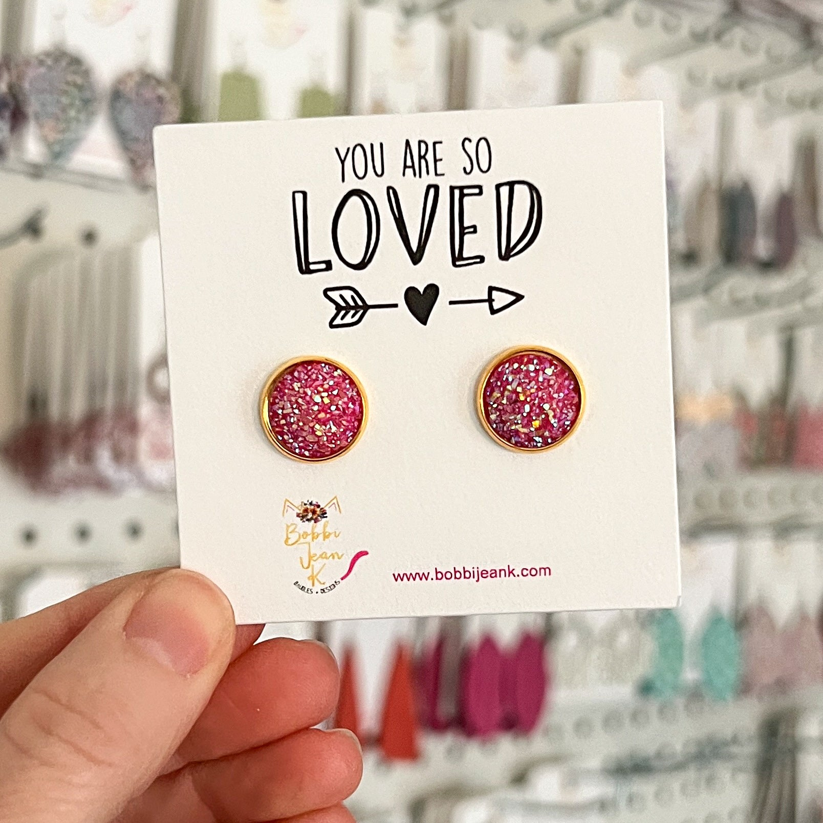 You Are So Loved Earring & Stud Card Add-On for Gift-Giving