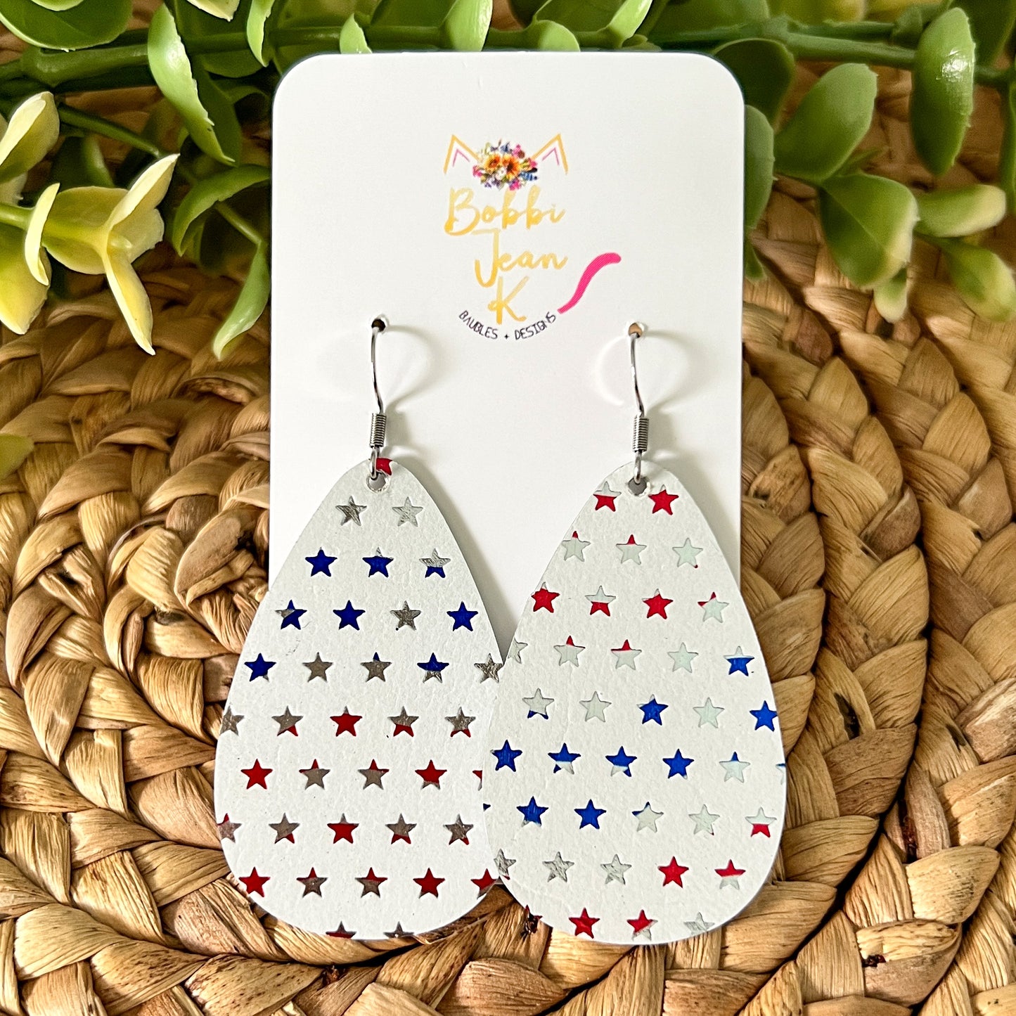 Metallic Stars Leather Earrings: Choose From 2 Styles - LAST CHANCE