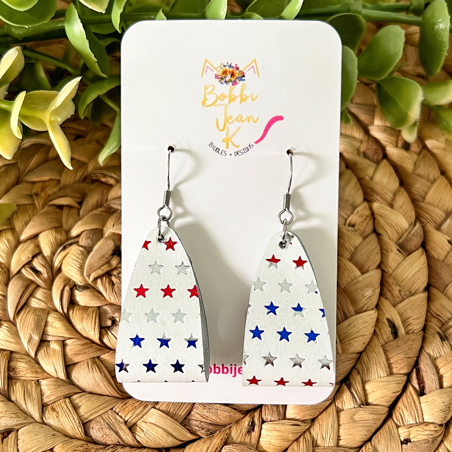 Metallic Stars Leather Earrings: Choose From 2 Styles - LAST CHANCE
