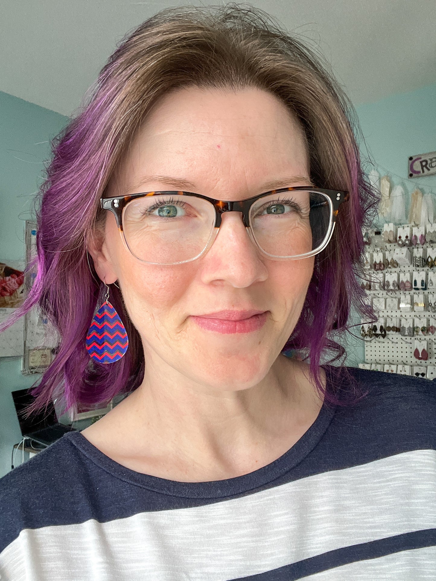 Chevron Stars Acrylic Earrings: Choose From 3 Styles - LAST CHANCE