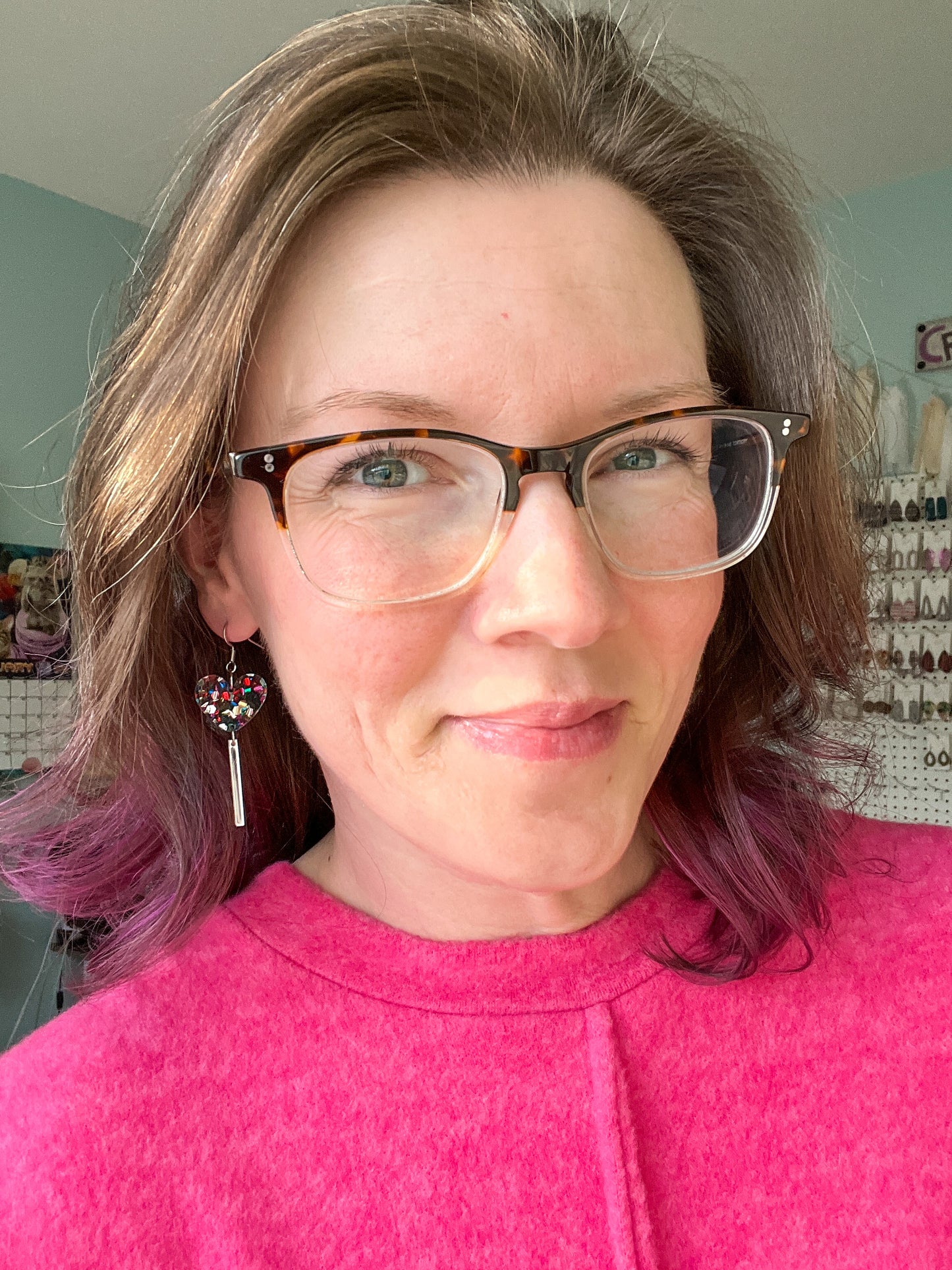 Heart "Lollipop" Acrylic Earrings: Choose From 2 Styles