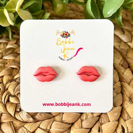 "Shimmer Sunset" Lip Shape Clay Studs
