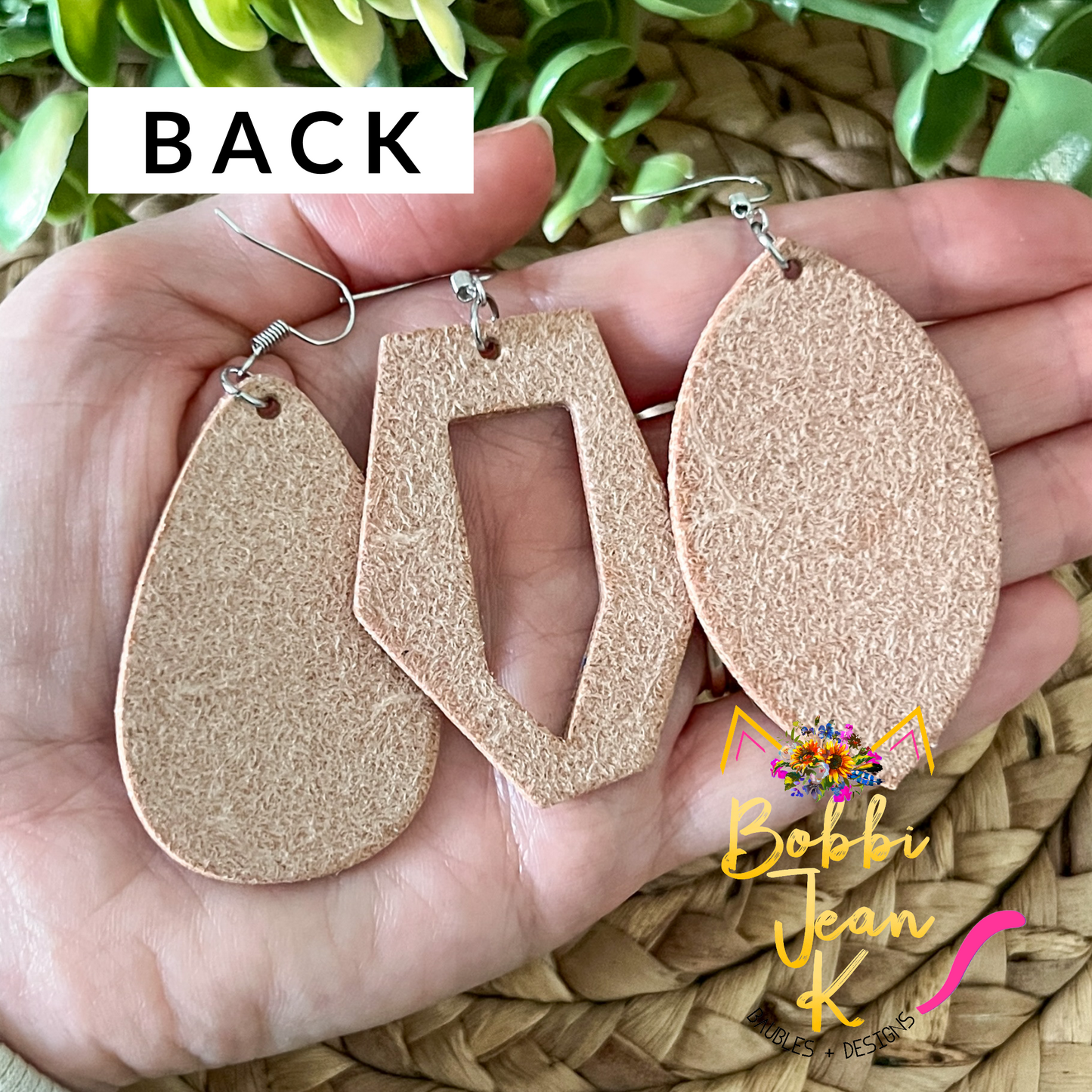 SALE: Diamond Multi-Colored Aztec Cork on Leather Earrings: Choose From 3 Styles - LAST CHANCE