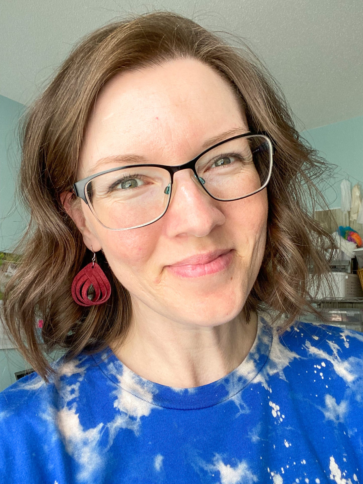 SALE: Burgundy Loop Suede Leather Earrings - COLOR WILL BE DISCONTINUED ONCE SOLD OUT