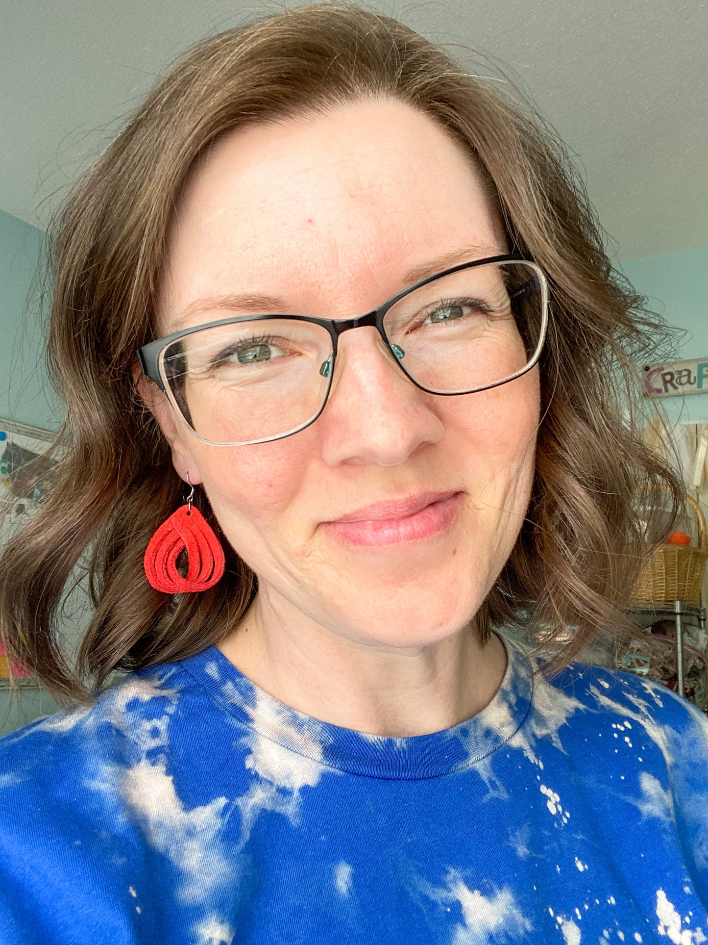 SALE: Fire Orange Loop Suede Leather Earrings - COLOR WILL BE DISCONTINUED ONCE SOLD OUT