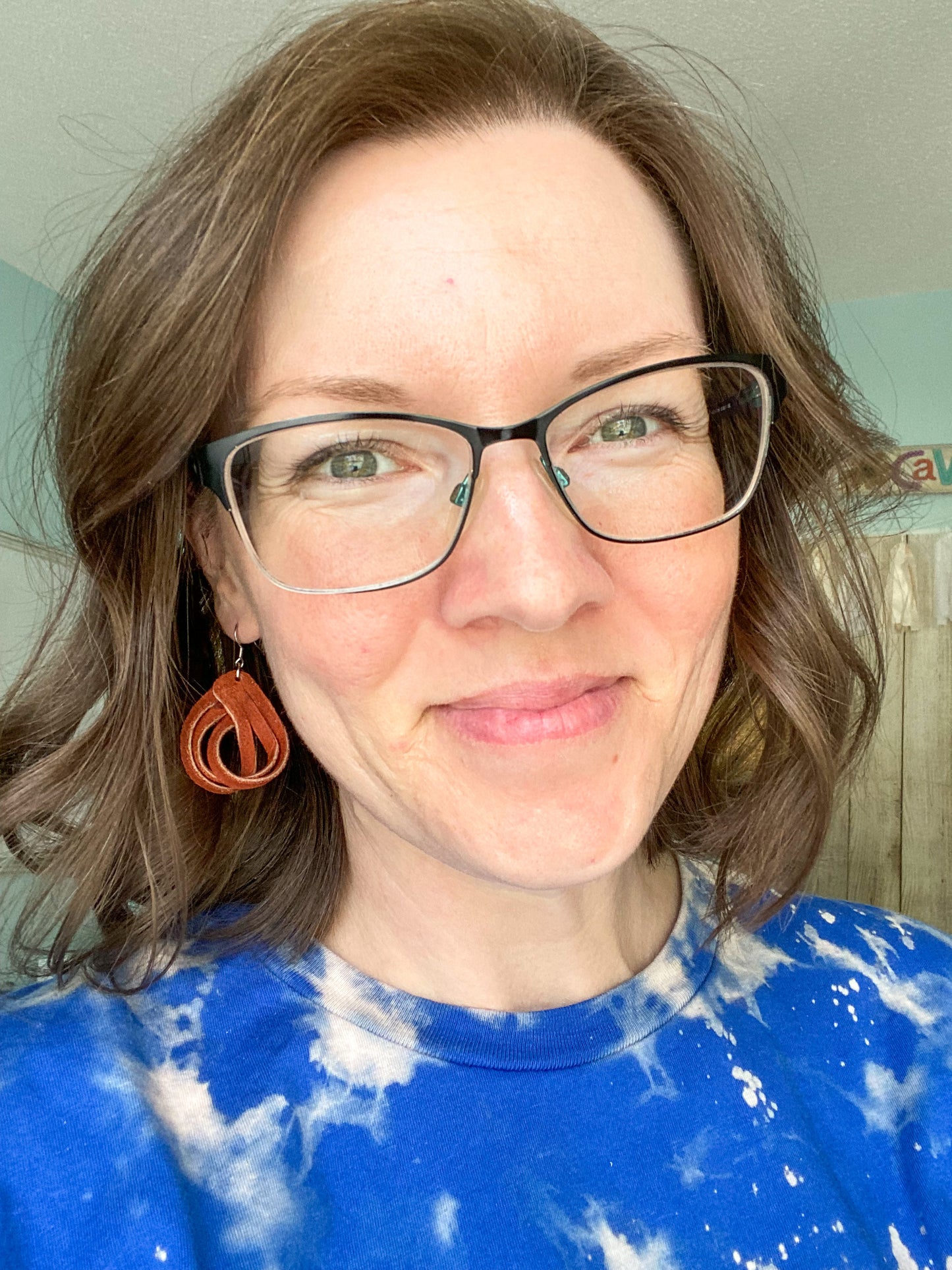 SALE: Toast Brown Loop Suede Leather Earrings - COLOR WILL BE DISCONTINUED ONCE SOLD OUT