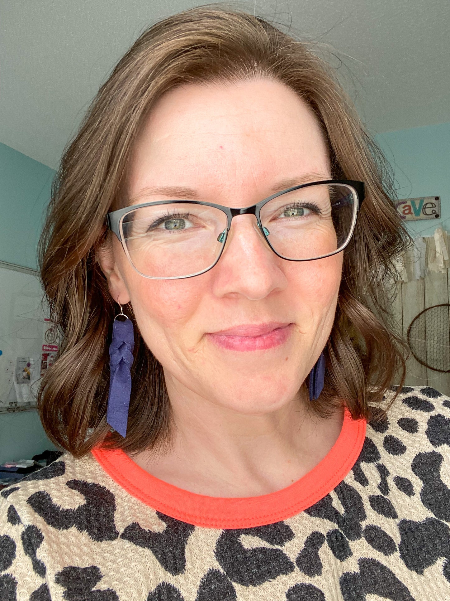 SALE: Navy Hand Braided Suede Leather Earrings - COLOR WILL BE DISCONTINUED ONCE SOLD OUT