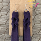 Dark Purple Hand Braided Suede Leather Earrings