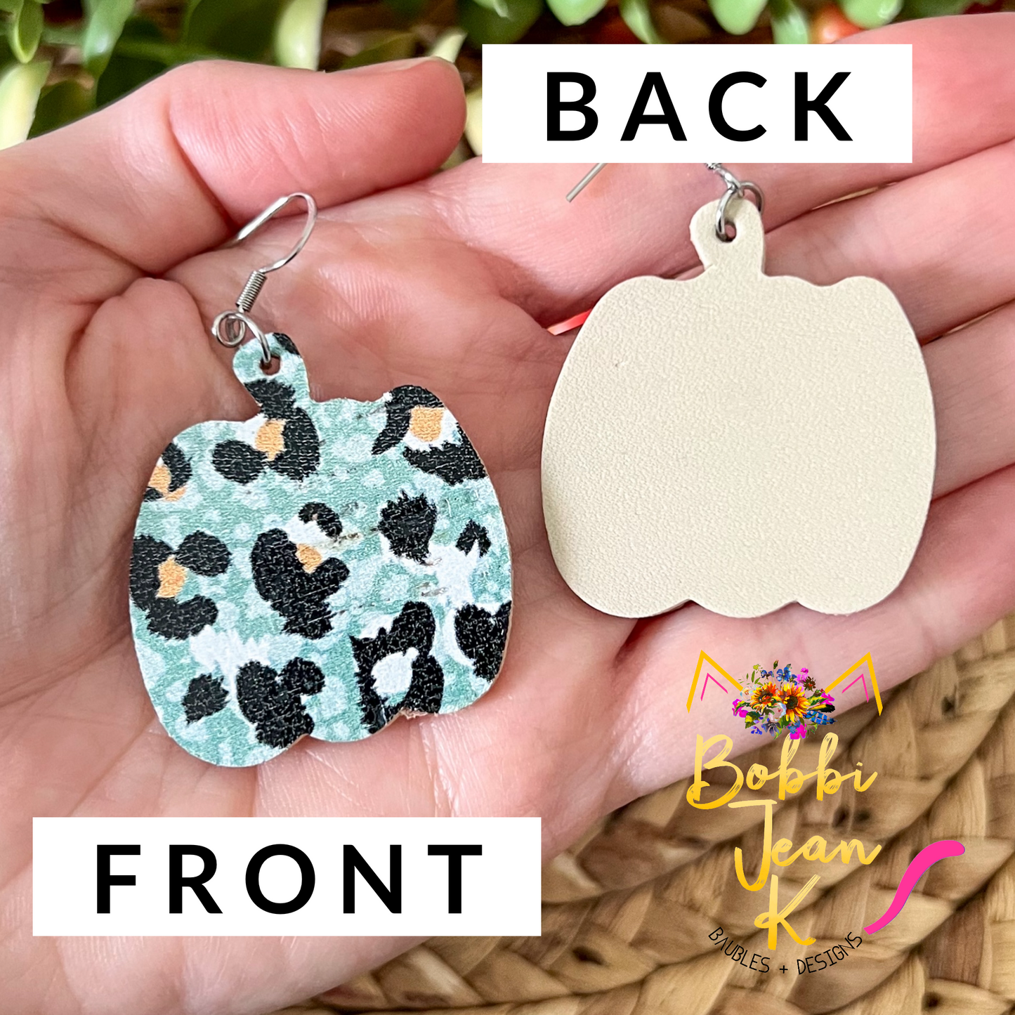 SALE: Leopard Pumpkin Earrings - ONLY ONE LEFT