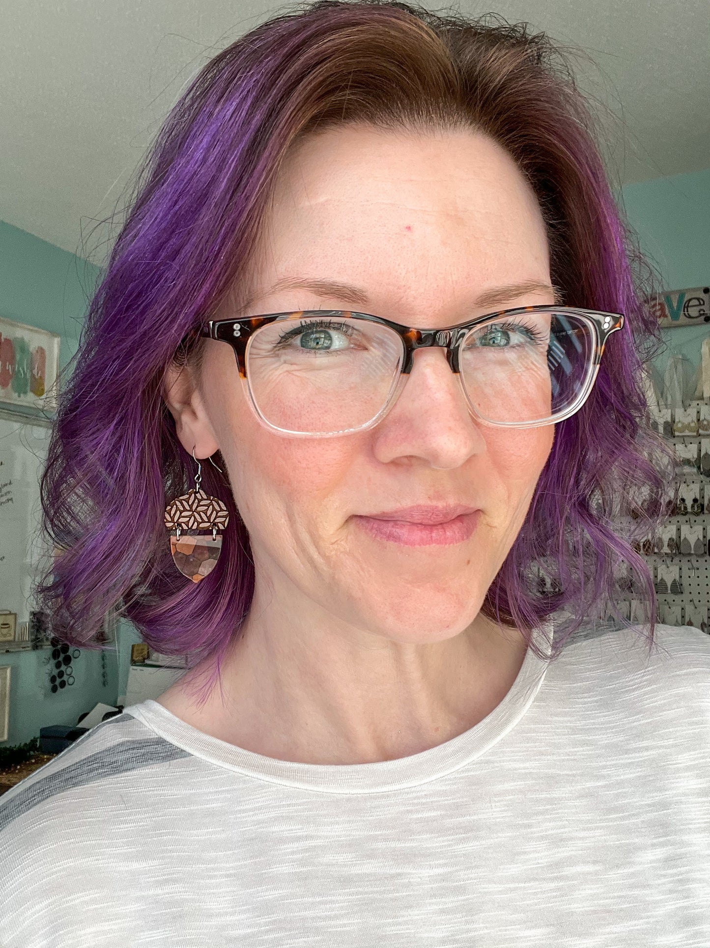 Acorn Wood & Acrylic Dangles: Choose From 3 Styles - LAST CHANCE