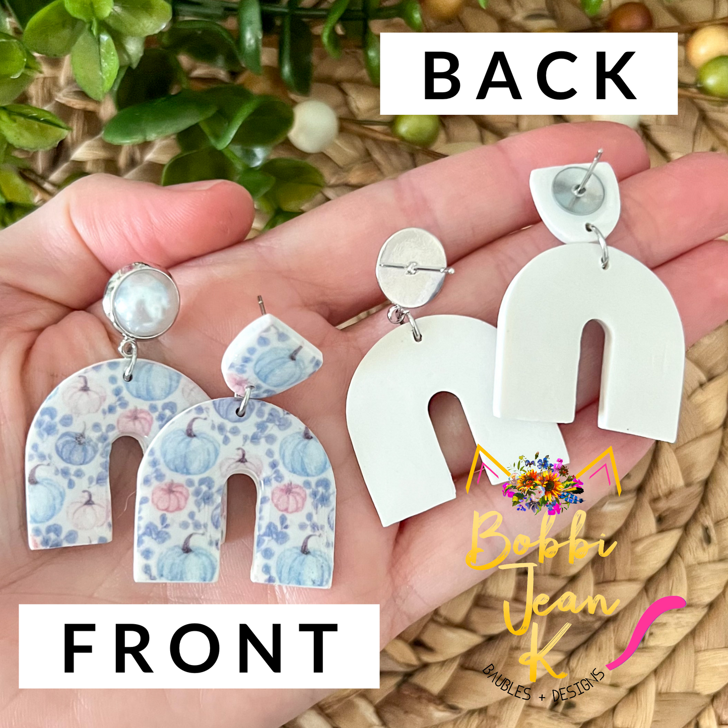 SALE: Handmade Clay Muted Pumpkin Arches: Choose From 2 Style Options - LAST CHANCE (Was $24)