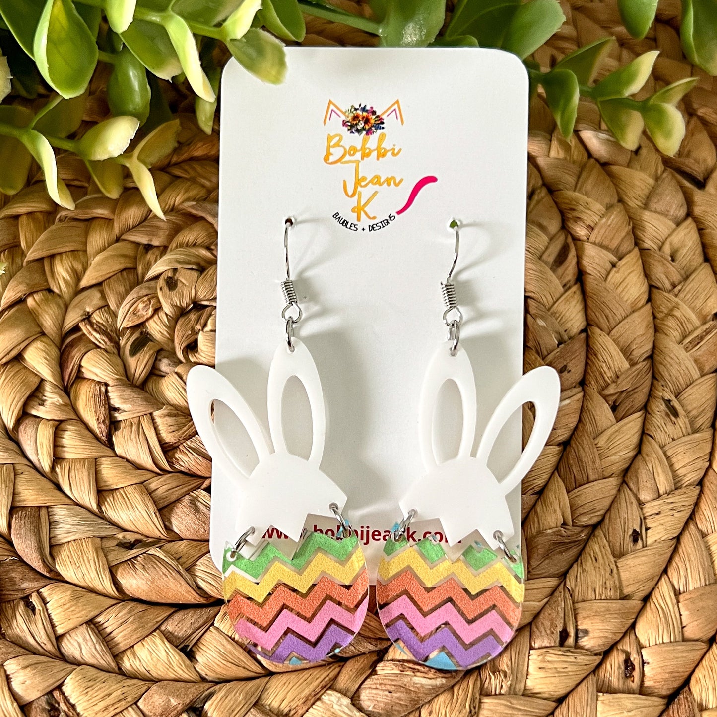 Pastel Chevron Acrylic Earrings: Choose From 3 Styles