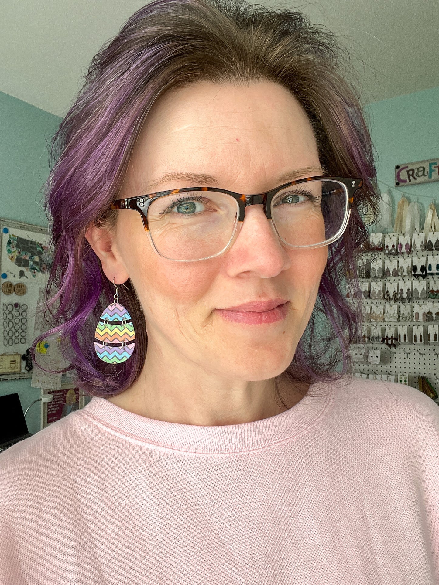 Pastel Chevron Acrylic Earrings: Choose From 3 Styles