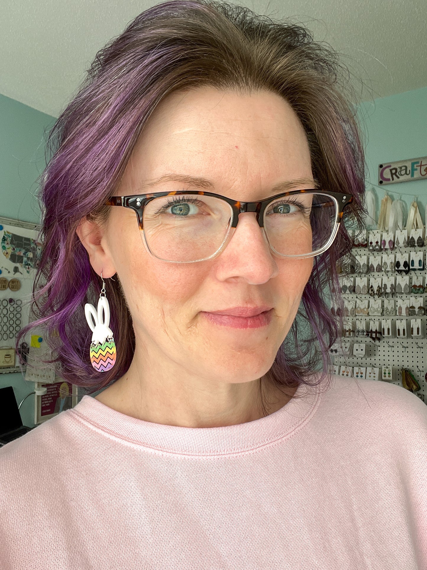 Pastel Chevron Acrylic Earrings: Choose From 3 Styles